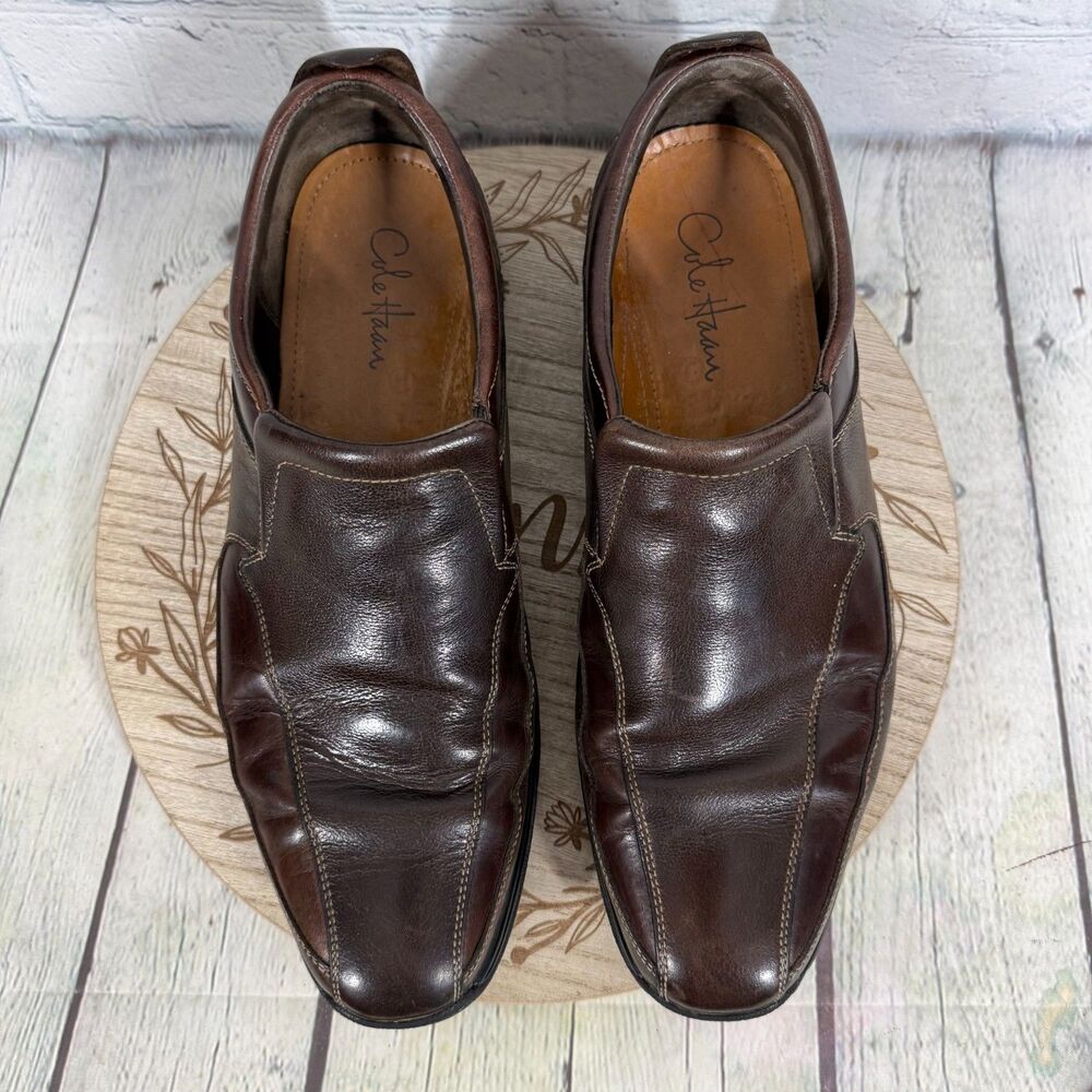 Cole Haan Everett Air Slip On Loafers Men Size 11 Brown Leather Preppy Shoes